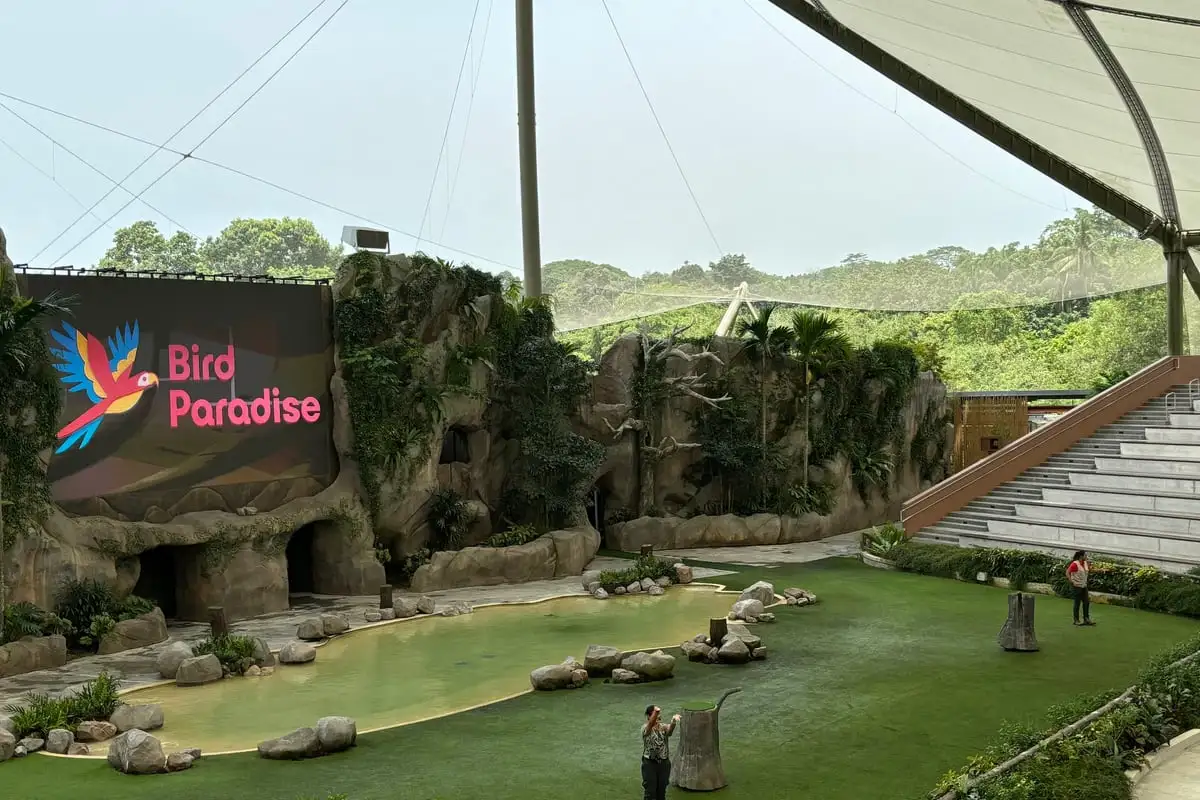 The Wings of the World show at the Sky Amphitheatre in Bird Paradise