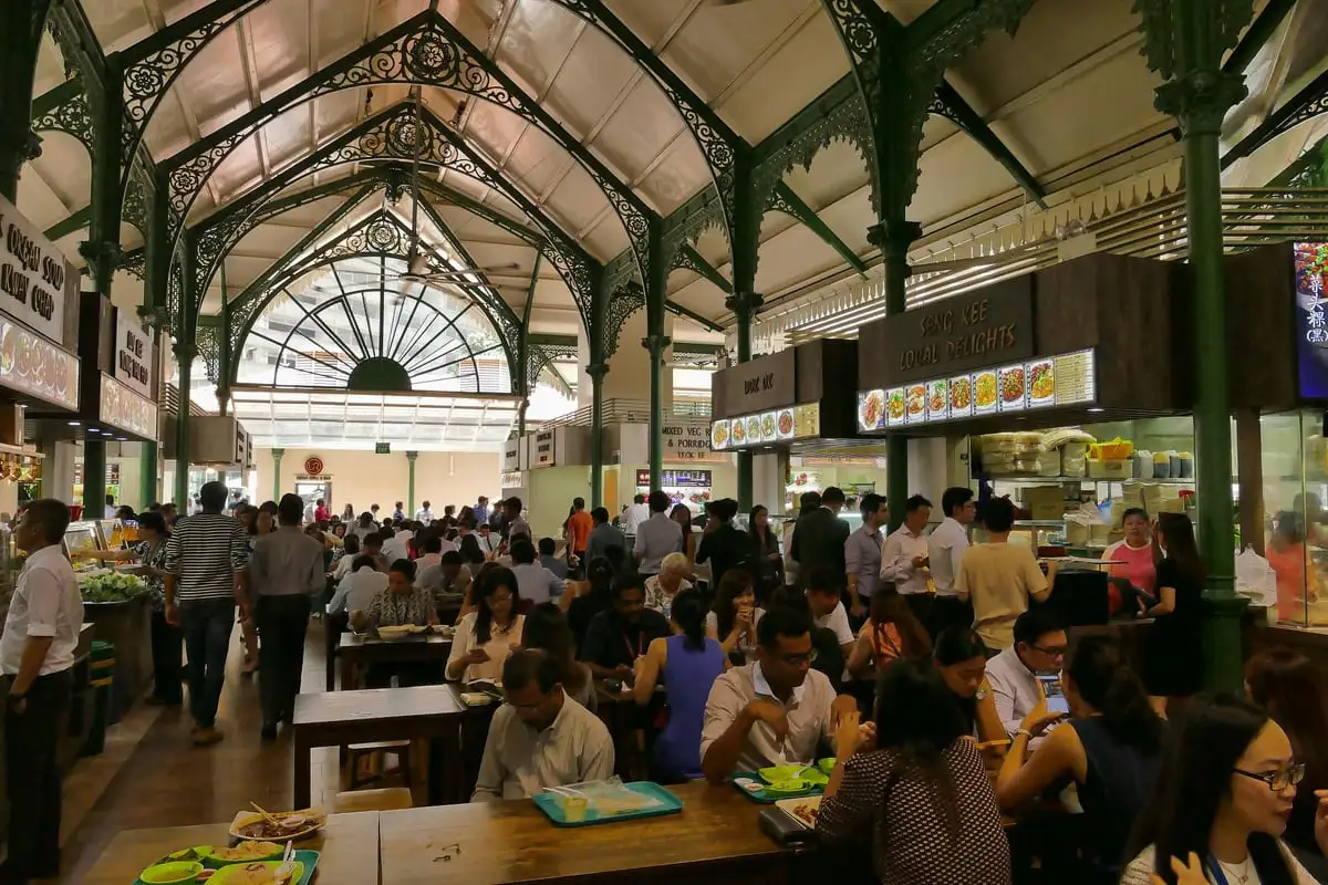 The Lau Pa Sat market hall in Singapore