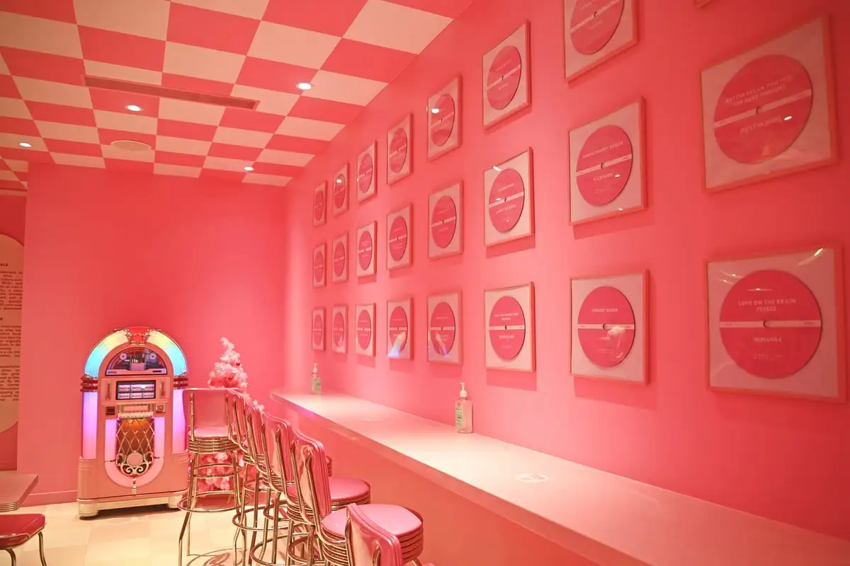 The diner-themed room at the Museum of Ice Cream Singapore