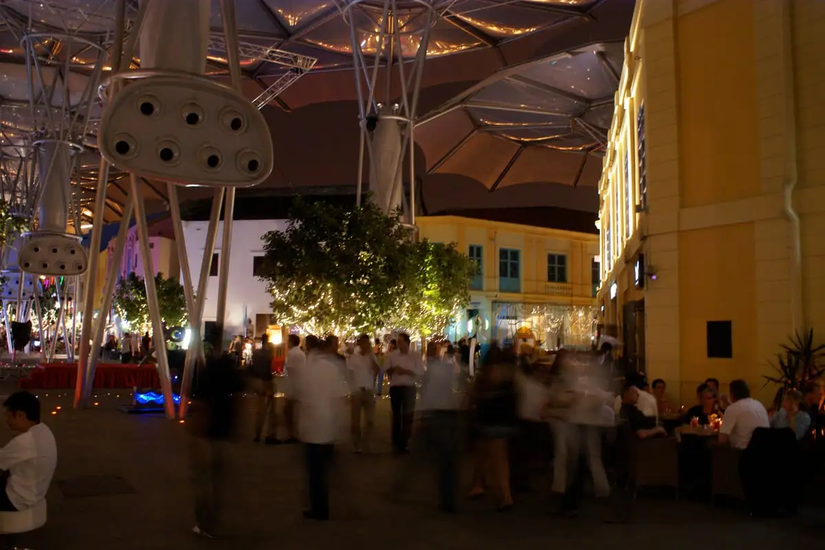 Clarke Quay in Singapore at night