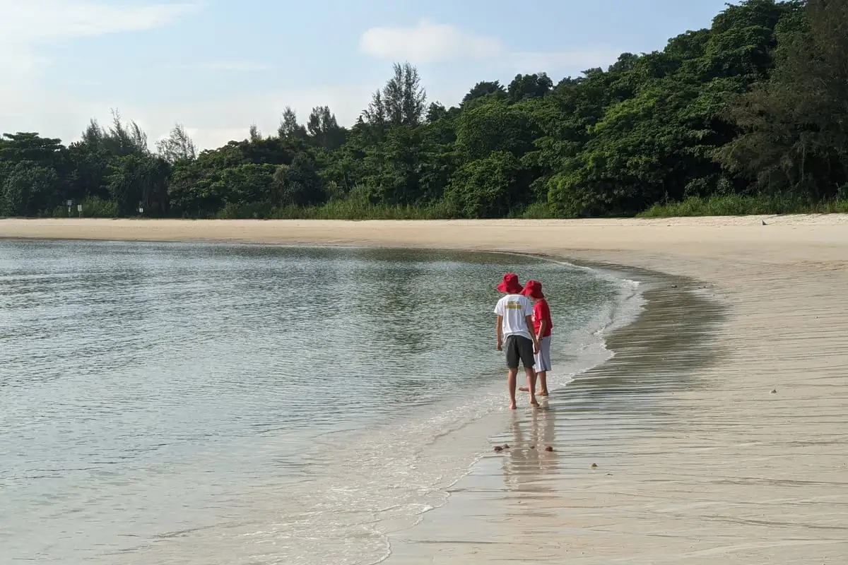 The lagoon beach on Lazarus Island in Singapore